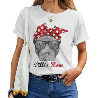Dog Pitbull Mom Pittie Mom Women T-shirt | Mazezy