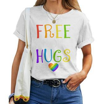 Womens Free Mom Hugs Lgbt T Shirt Women T-shirt | Mazezy
