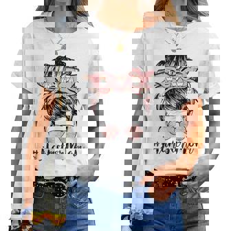 Hamster Mom Life Messy Bun Hair Hamster Mom Women T-shirt - Thegiftio