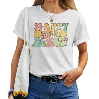 Happy As A Little Big Sorority Reveal Retro Flower Happy T Women T-shirt | Mazezy