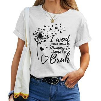 I Went From Mom Bruh  Gifts Mothers Day Best Mom Ever  Women T-shirt Casual Daily Crewneck Short Sleeve Graphic Basic Unisex Tee