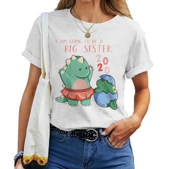 Kids Im Going To Be A Big Sister 2020 Dinosaur Women T-shirt | Mazezy