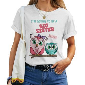 Kids Going To Be A Big Sister 2020 Owl Women T-shirt | Mazezy