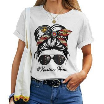 Marine Life Marine Mom Military Messy Trending Women T-shirt | Mazezy
