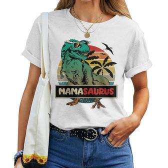 Matching Family Mamasaurus Trex Mom Women T-shirt | Mazezy