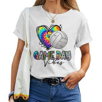 Tie Dye Volleyball Game Day Vibes Volleyball Mom Game Day  Women T-shirt Casual Daily Crewneck Short Sleeve Graphic Basic Unisex Tee