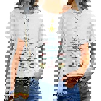 Us Air Force Matching Family Christmas Tree Air Force Wife Women T-shirt | Mazezy