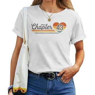 Womens Vintage 43Rd Birthday Chapter 43 Year Old Women T-shirt Casual Daily Basic Unisex Tee | Mazezy
