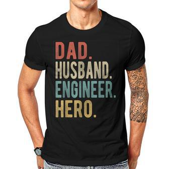 Dad Husband Engineer Hero Gift For Mens Men T-shirt Crewneck Short Sleeve | Mazezy