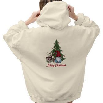 Funny Christmas Gnomes Merry Christmas Aesthetic Words Graphic Back Print Hoodie Gift For Teen Girls - Thegiftio
