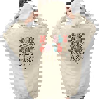 Holly Jolly Vibes Christmas Gifts Aesthetic Words Graphic Back Print Hoodie Gift For Teen Girls - Thegiftio