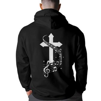 Choir Chorus Vocals Singer Church Cross Jesus Christ Gift  Men Graphic Hoodie Back Print Hooded Sweatshirt