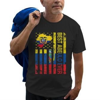 Abuelo Ecuadorian Grandpa Ecuador Usa Flag Fathers Day Old Men T-shirt | Mazezy
