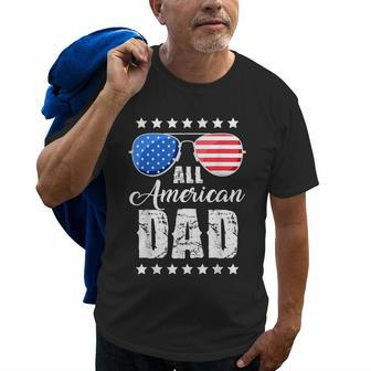 All American Dad 4Th Of July T Fathers Day Men Daddy Old Men T-shirt | Mazezy