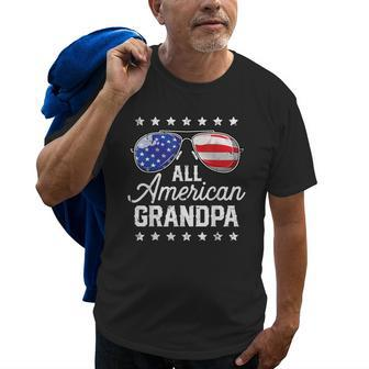 All American Grandpa 4Th Of July Family Matching Sunglasses Old Men T-shirt | Mazezy