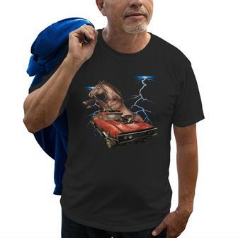 American Muscle Cars Thunderstorm Car Auto Mechanic Gift Old Men T-shirt | Mazezy