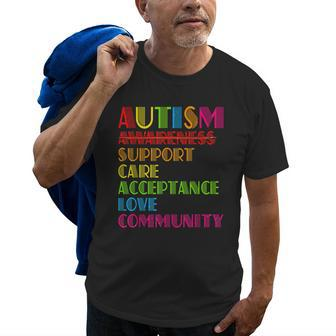 Autism Awareness Support Care Acceptance Ally Dad Mom Kids Old Men T-shirt | Mazezy