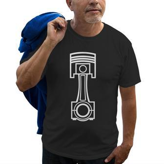 Automotive Mechanic Engine Piston Design Old Men T-shirt | Mazezy