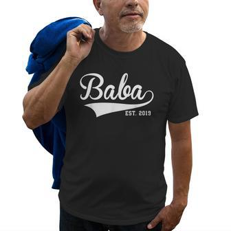 Baba Established 2019 Grandpa Gift Fathers Day Old Men T-shirt | Mazezy