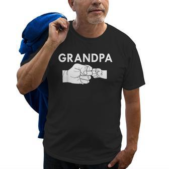Baby Announcement First Time Grandpa Gift For Mens Old Men T-shirt | Mazezy