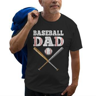 Baseball Lover For Father Baseball Dad Old Men T-shirt | Mazezy