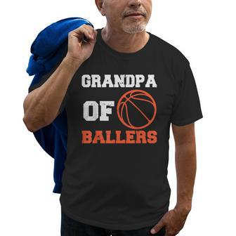 Basketball Grandpa Basketball Player Grandpa Of Ballers Gift For Mens Old Men T-shirt | Mazezy