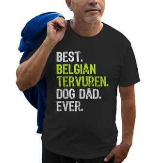 Belgian Tervuren Dog Dad Fathers Day Dog Lovers Gift Old Men T-shirt | Mazezy