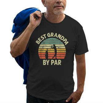 Best Grandpa By Par Golf Golfer Golfing Grandfather Design Gift For Mens Old Men T-shirt | Mazezy