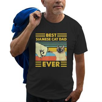 Best Siamese Cat Dad Ever Retro Vintage Sunset Old Men T-shirt | Mazezy