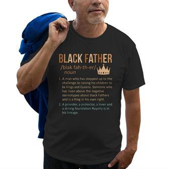 Black Father Definition Father’S Day Daddy Dad Love Graphic Old Men T-shirt | Mazezy