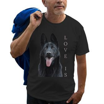 Black German Shepherd Shepard Dog Mom Dad Love Old Men T-shirt | Mazezy