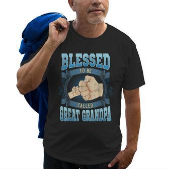 Blessed To Be Called Great Grandpa Fathers Day Gifts Gift For Mens Old Men T-shirt | Mazezy