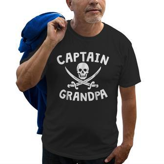 Captain Grandpa Pirate Old Men T-shirt | Mazezy