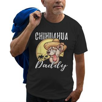 Chihuahua Daddy Dog Dad Father Gift Old Men T-shirt | Mazezy