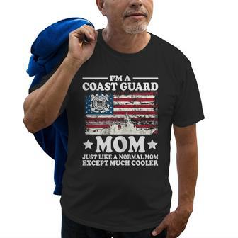 Coast Guard Mom American Flag Military Family Gift Gift For Womens Old Men T-shirt | Mazezy
