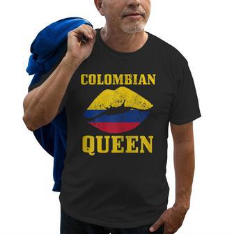 Colombian Queen Colombia Flag Pride Vintage Girls Gift For Womens Old Men T-shirt | Mazezy
