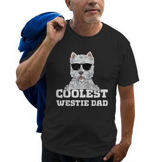Coolest Westie Dad West Highland White Terrier Gift For Mens Old Men T-shirt | Mazezy