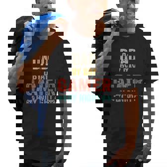 Dad By Day Gamer By Night Meme For Gamers Old Men T-shirt | Mazezy
