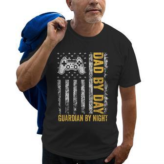 Dad By Day Guardian By Night Video Games Lover Old Men T-shirt | Mazezy