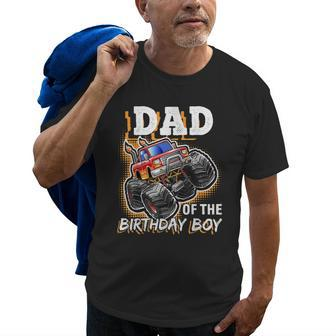 Dad Of The Birthday Boy Monster Truck Birthday Novelty Gift Gift For Mens Old Men T-shirt | Mazezy