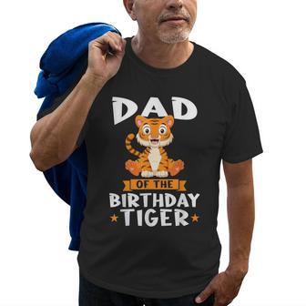 Dad Of The Birthday Tiger Birthday Old Men T-shirt | Mazezy