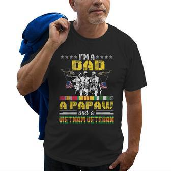 Dad Papaw Vietnam Veteran Vintage Military Mens Gift For Mens Old Men T-shirt | Mazezy