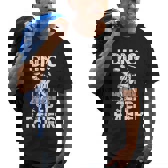 Dinostep Father Dinosaur Family Matching Old Men T-shirt | Mazezy