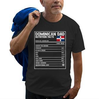 Dominican Dad Nutrition Facts Fathers Day For Dominicano Gift For Mens Old Men T-shirt | Mazezy