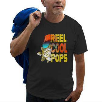 Fathers Day Gifts Fishing Reel Cool Pops Old Men T-shirt | Mazezy