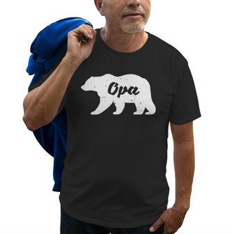 Fathers Day Opa Bear Old Men T-shirt | Mazezy