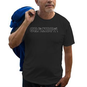 Football Grandpa Gramps Grandparents Day Tackle Coach Old Men T-shirt | Mazezy