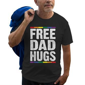 Free Dad Hugs Lgbt Supports Happy Pride Month Gift For Mens Old Men T-shirt | Mazezy