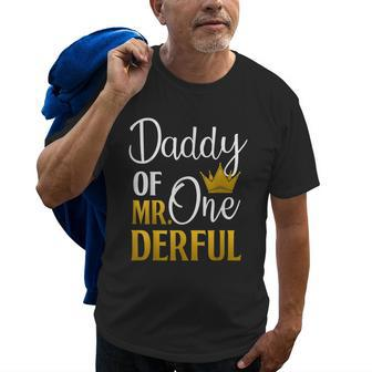 Funny Fathers Day Daddy Of Mr Onederful Outfit For Mens Old Men T-shirt | Mazezy