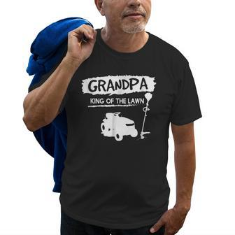 Grandpa King Of The Lawn Gifts Ideas Gift For Mens Old Men T-shirt | Mazezy